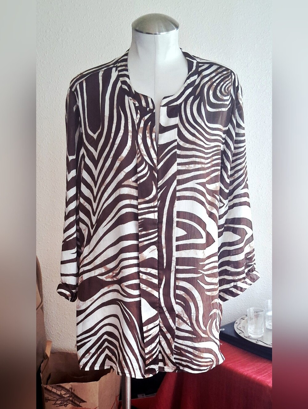 Zebra-Print Blouse